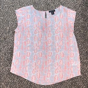 Rachel Zoe Pink Tones Snake Print Top